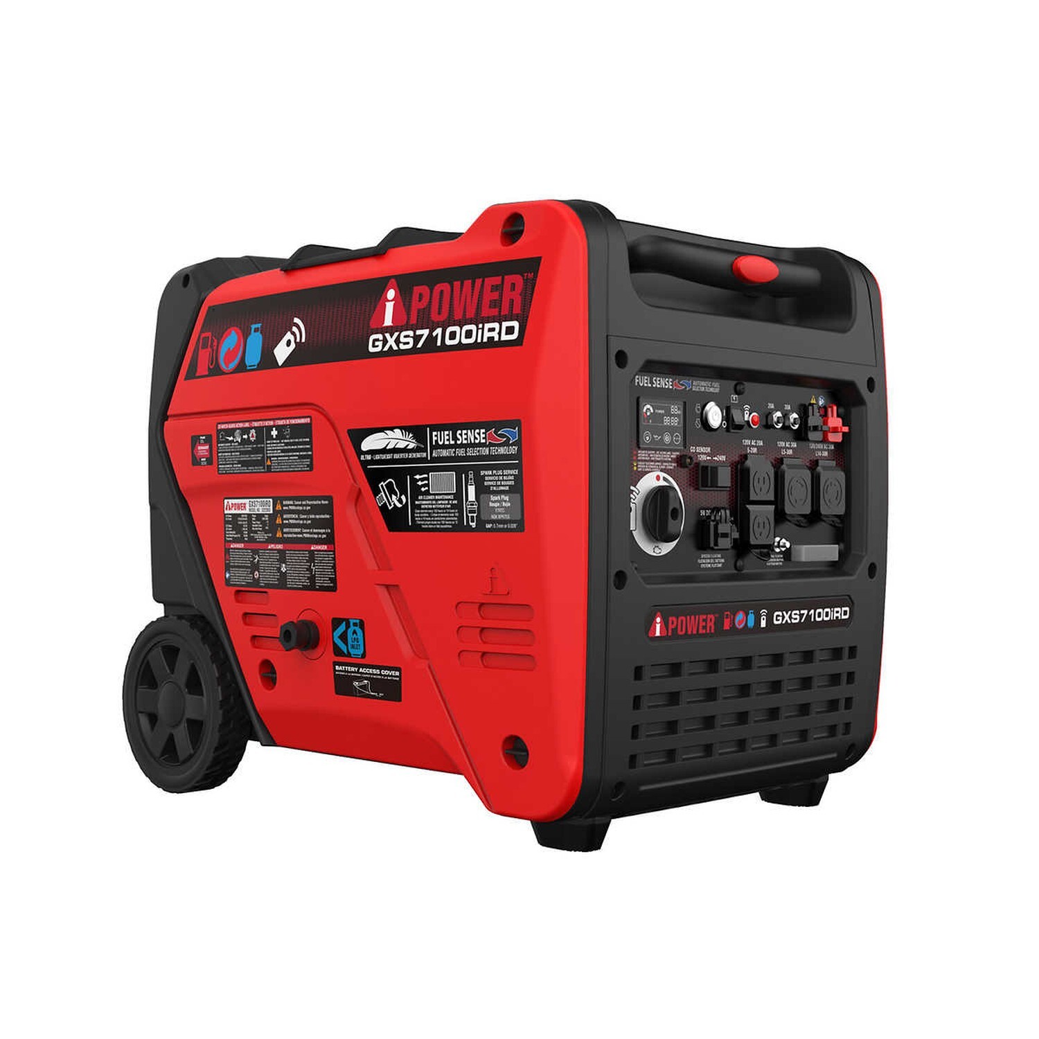 GENERATOR INVERTER PORTABLE HOME PROPANE DUAL FUEL GAS BACKUP A IPOWER 7100W NEW