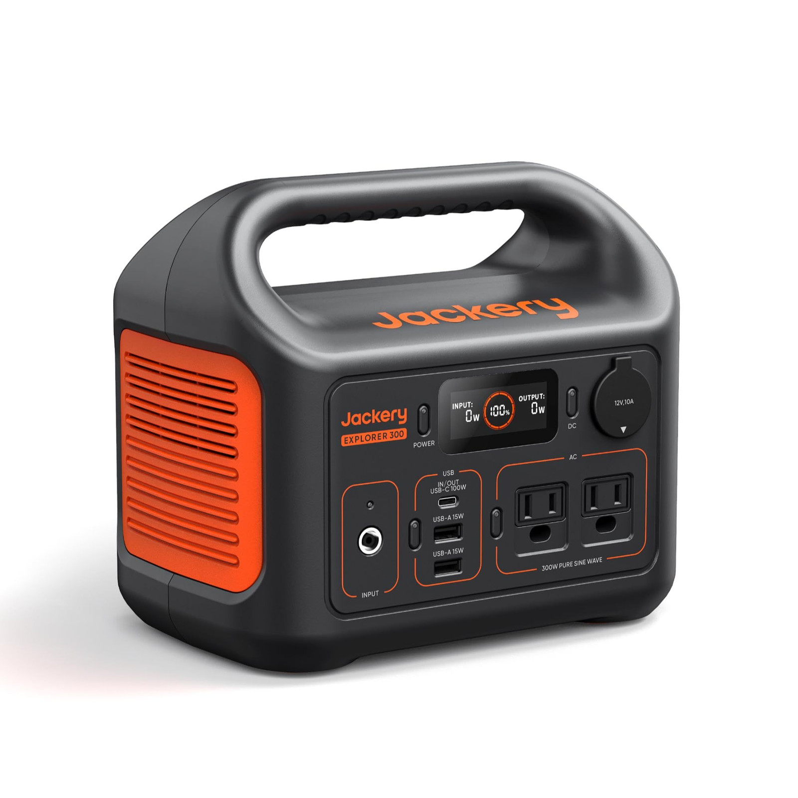Jackery Explorer 300 Portable Power Station,292Wh 9.1″L x 5.2″W x 7.8″H, E300