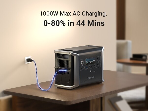 Dabbsson 1200W 1330Wh Power Station LiFePO4 Battery Expandable for Home Camping