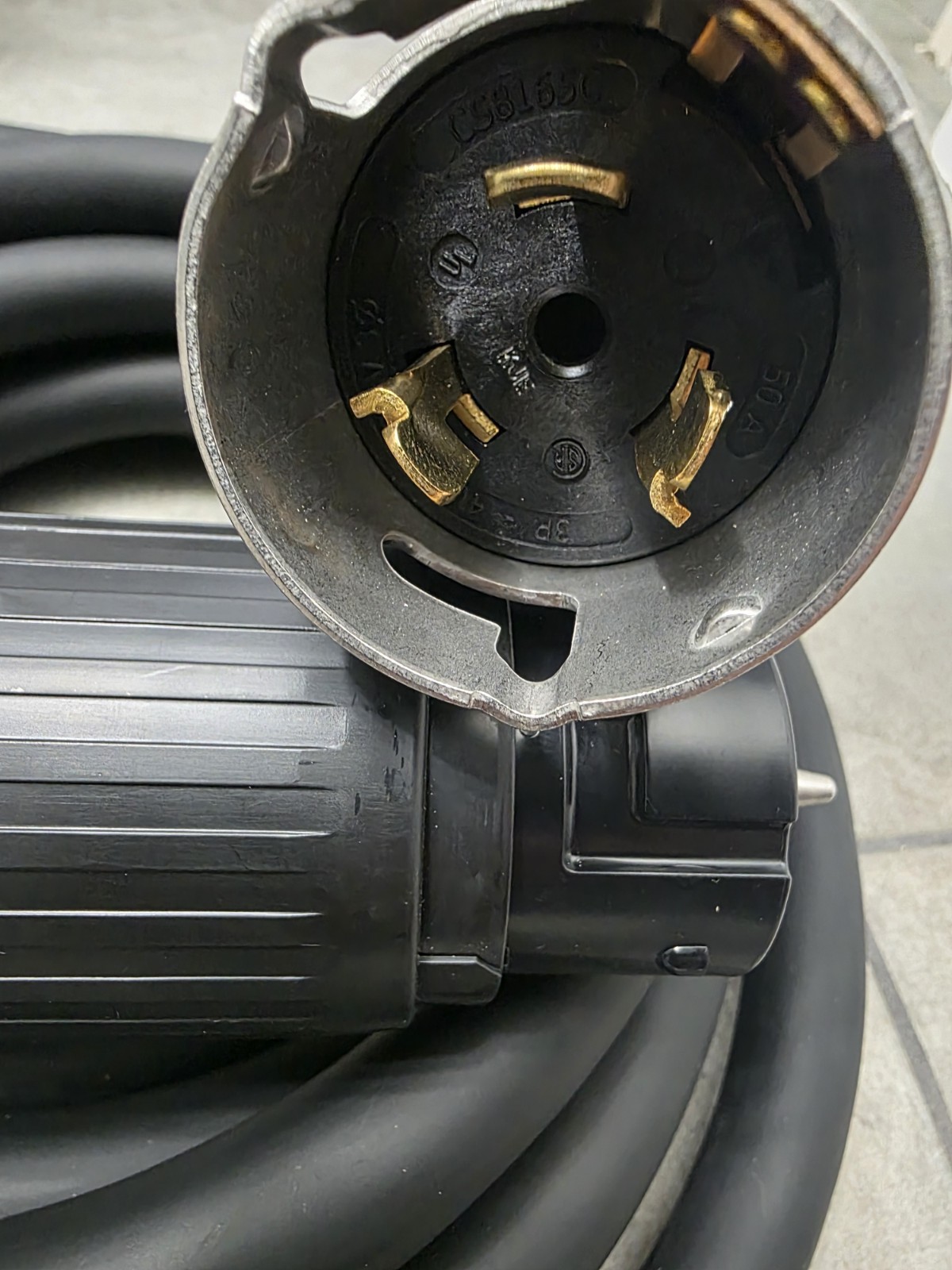 20FT 50 AMP ENTERTAINMENT CABLE GENERATOR POWER CS8164C/65C 480v 6/4 600v M/F