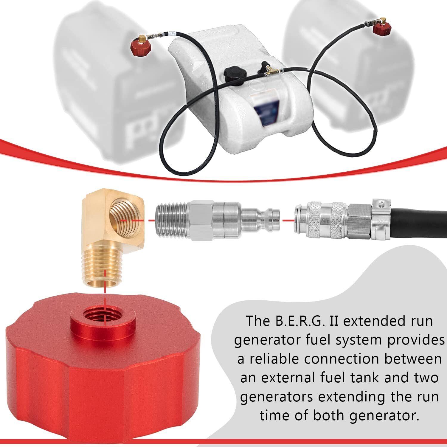 HND1.2CD Bergs II Dual System Fuel Extender Run Generator Kit for Honda Polaris