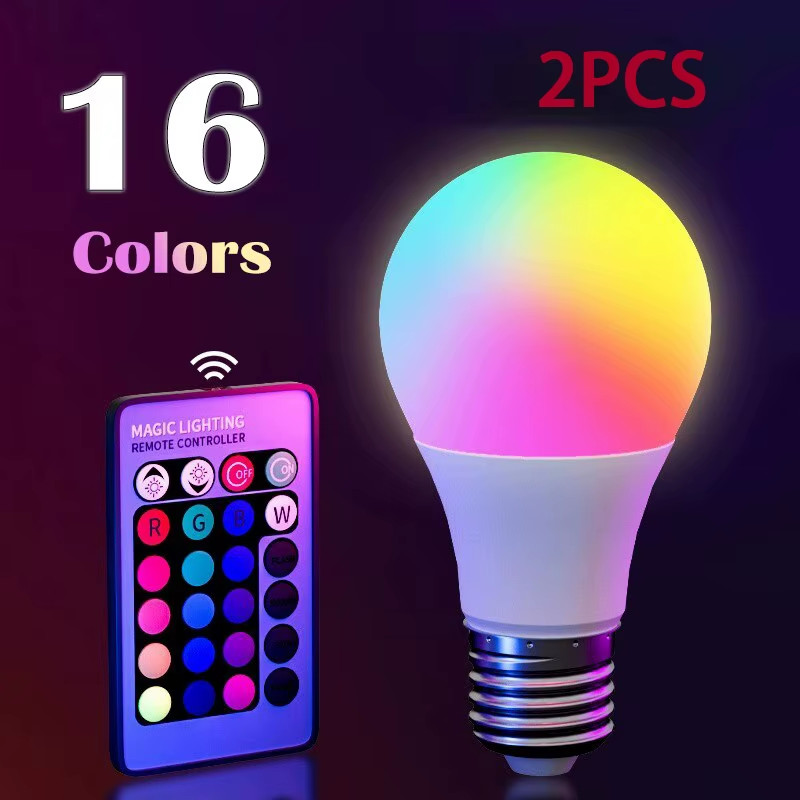16 Colors RGB Bulb LED Multicolor Bulb E27 220V Household Lighting Dimmable 24 K