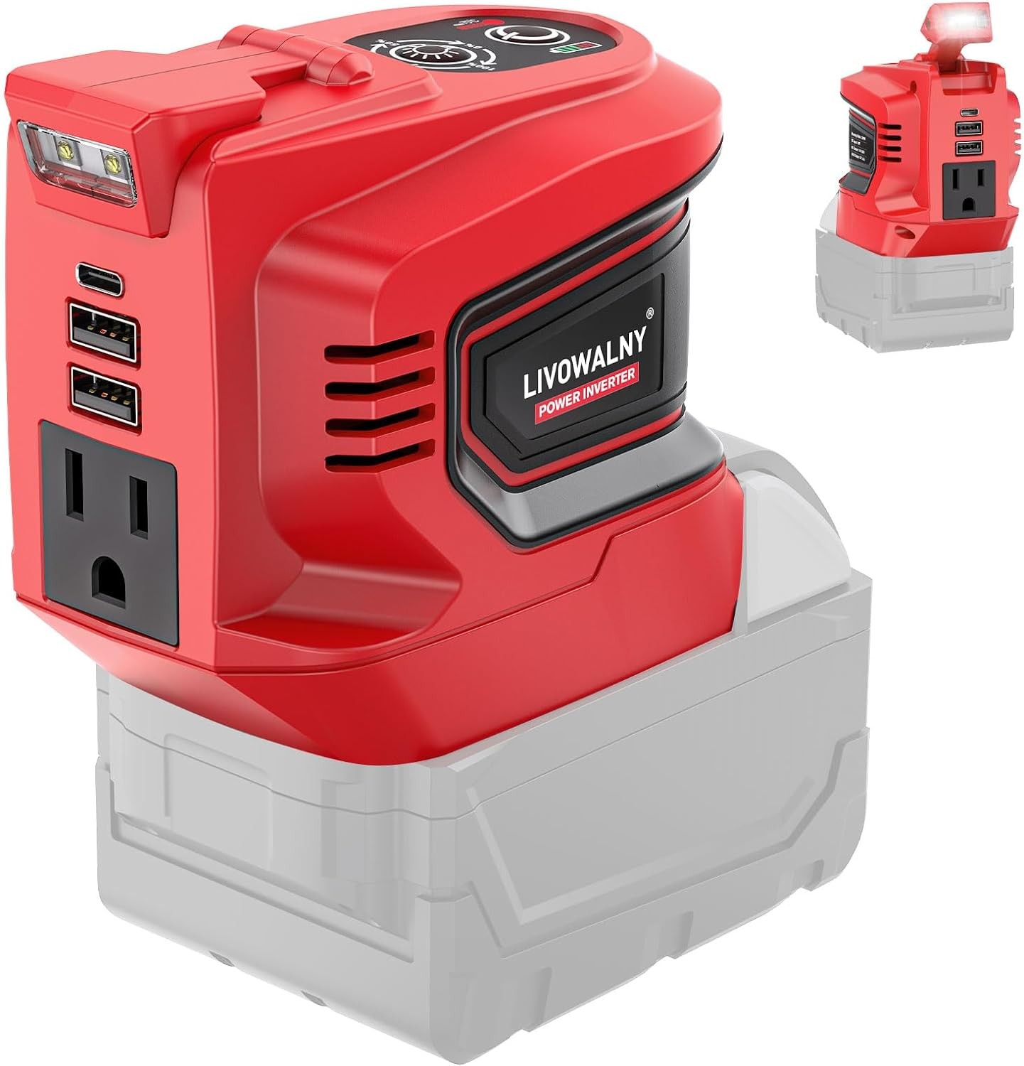 200W Power Inverter for Milwaukee M18 Battery, DC 18V For Milwaukee M18 Battery