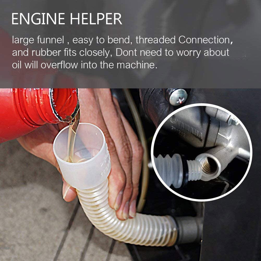 Hondas New Transparent Generator Engine Flexible Oil Change Funnel Filler Pipe🌏