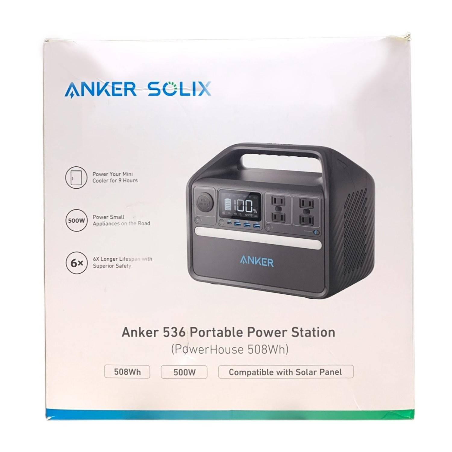 Anker Solix Anker 536 PowerHouse Portable Power Station, 508W with LiFePO4
