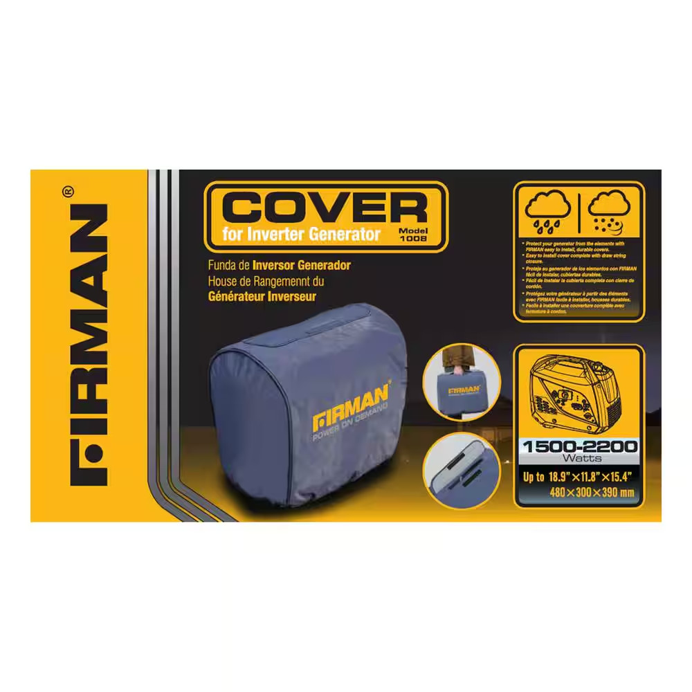 Whisper Series Small Protective Portable Inverter Generator Cover in Black