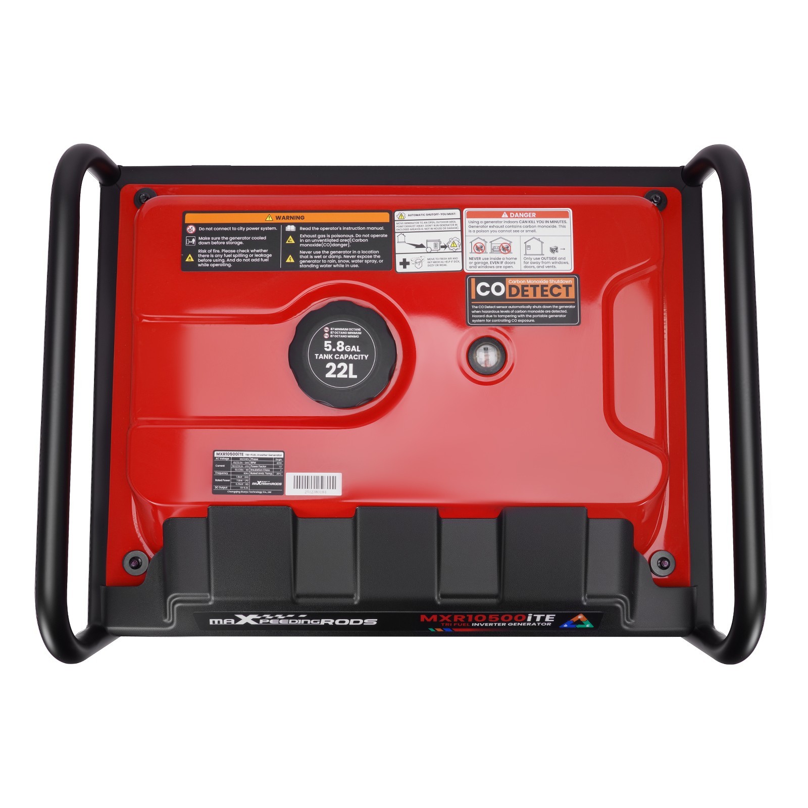 10500 Watt TriFuel Inverter Generator Electric Start Home Backup LP GAS Propane