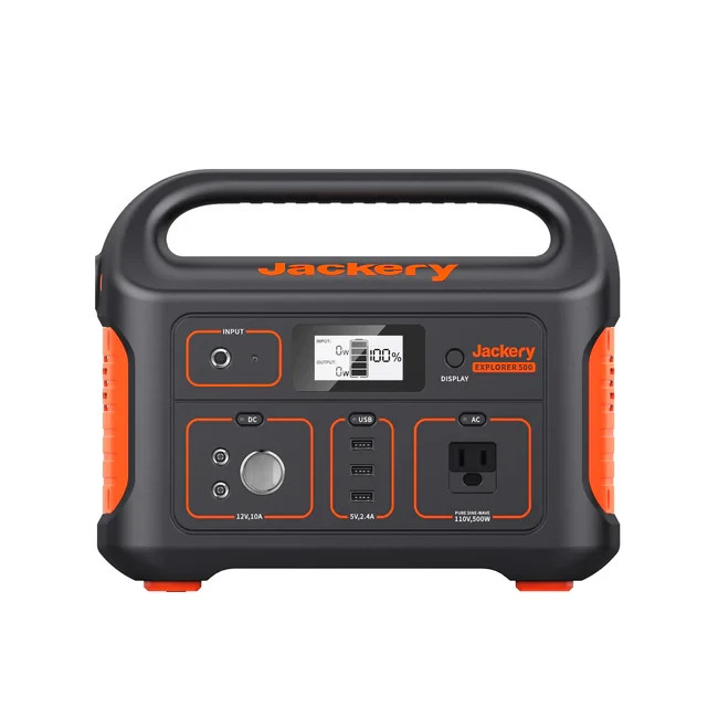 Jackery Explorer 500 Black 518Wh Lightweight Portable Home Backup Power Station