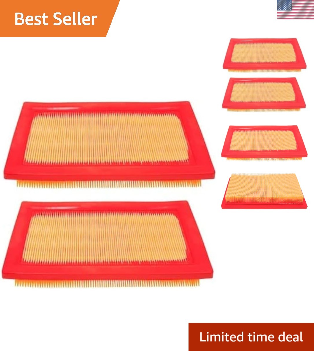 2 Pack 0J8478 Air Filter Replace Generac 0J8478S Fits Rectangle 14kW FAST SHIP