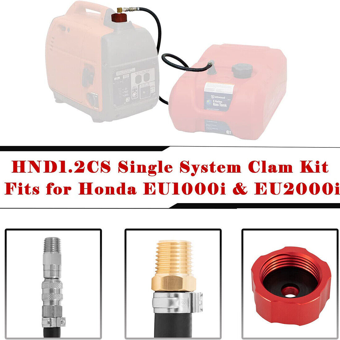 HND1.2CS Single Fuel System Clam Kit For Honda EU1000i & EU2000i Generator