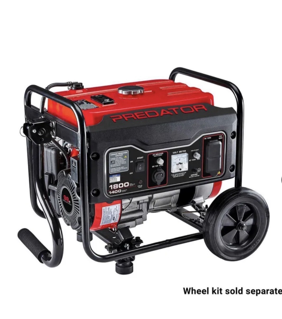Predator 1800/1400 Watt Portable Power Generator Red/Black Steel