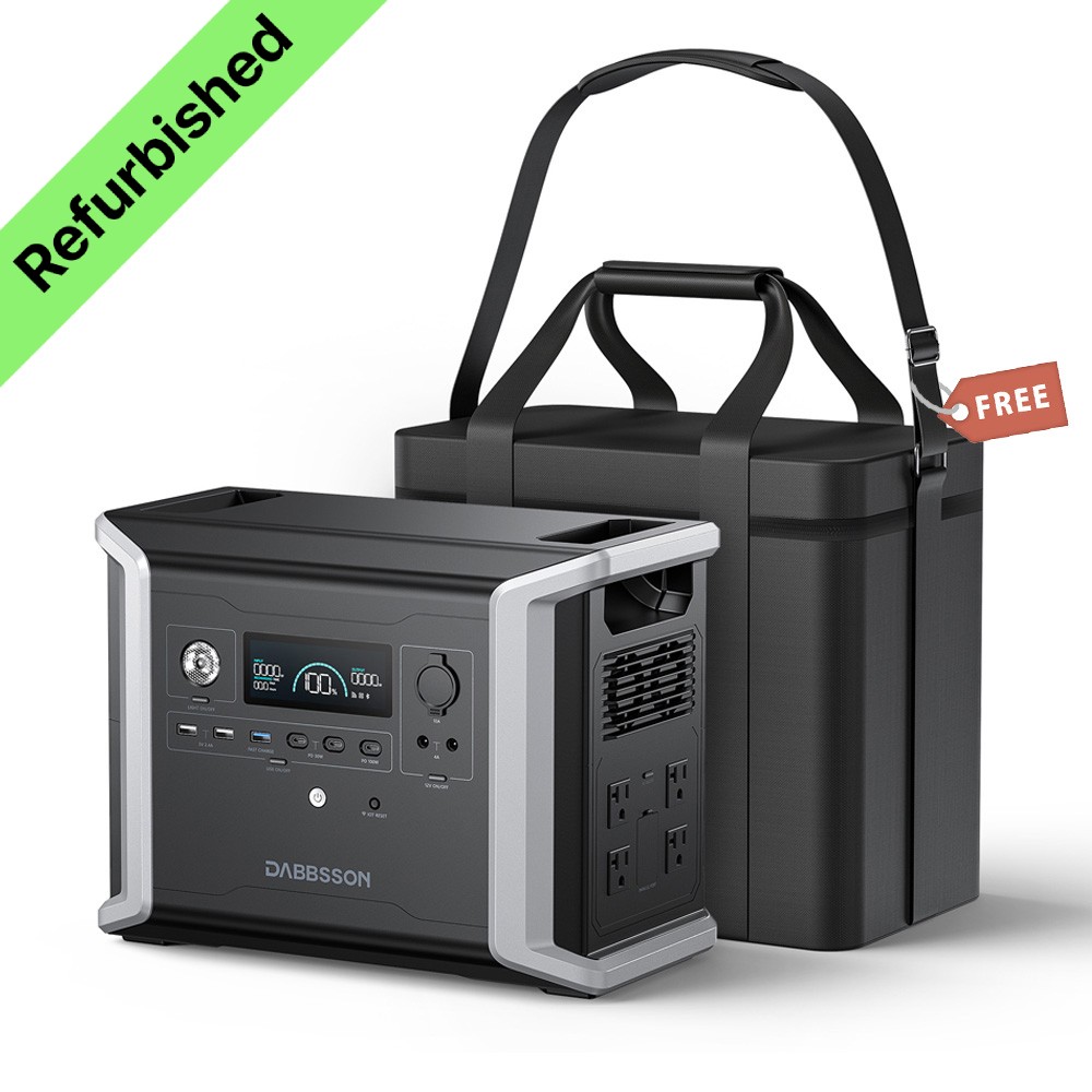 Dabbsson 1330Wh 1200W Portable Power Station LiFePO4 Battery for Camping Home