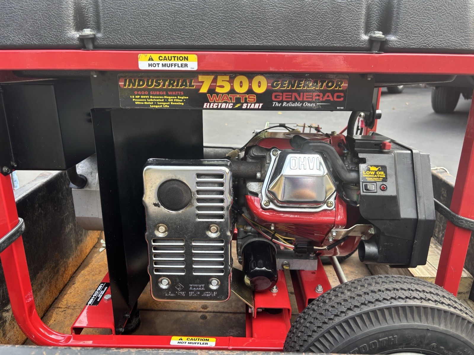 7500EXL Generac Overhead Valve Industrial Generator 9400 Surge Watts 1019-0