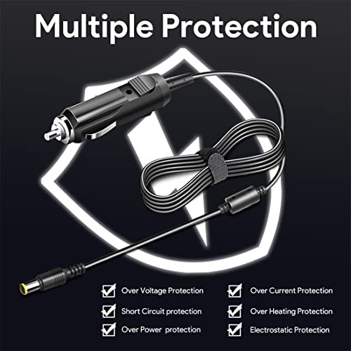 12V/24V Car Charger DC Adapter Compatible with Jackery Portable Power Station