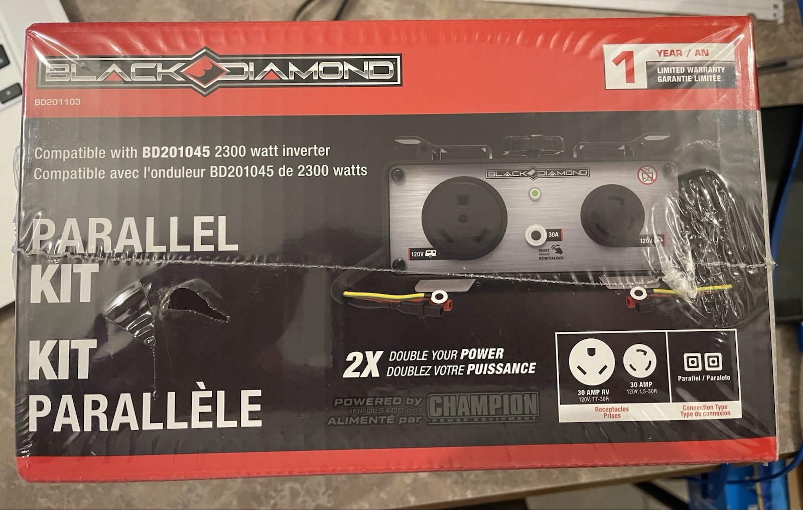 Black Diamond 30Amp RV Parallel Kit BD201103 For BD201045 2300 Watt Inverter NEW