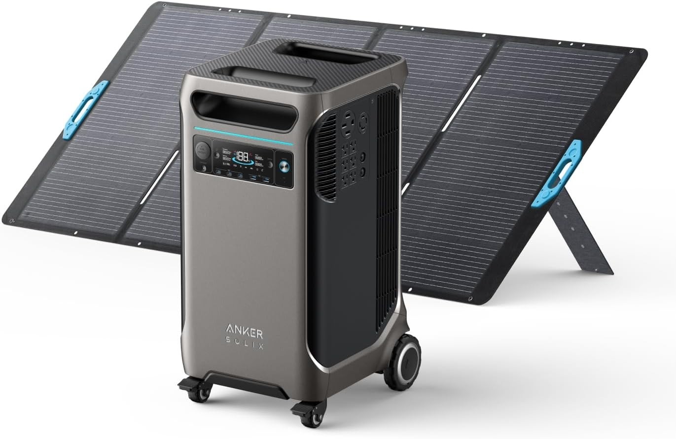Anker SOLIX F3800 Plus Power Station with Expansion Battery & 400W Solar Panel