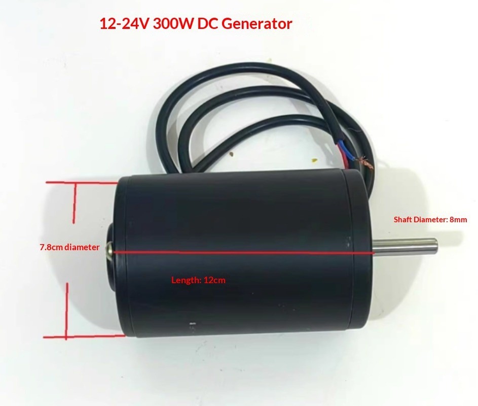 12V/24V Permanent Magnet DC Generator for Hand-Crank & Wind Power Use