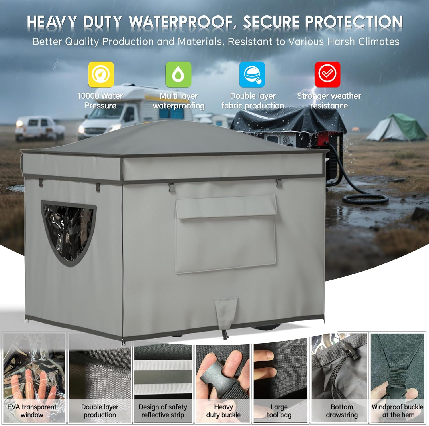 Generator Tent with Bracket, Generator Covers While Running, Waterproof Heavy