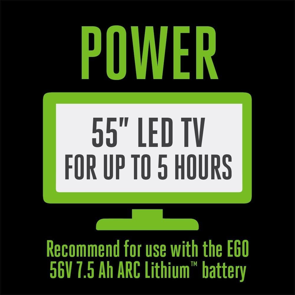 EGO POWER+ Portable Inverter, 180W, Power Inverter Generator, Quiet, Battery and