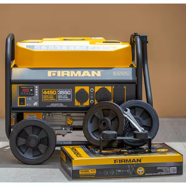 8 In. Never-Flat Wheel Kit And Handle For Portable Generator