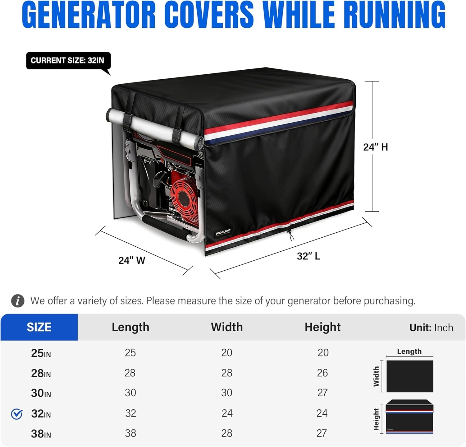 Portable Generator Covers While Running Heavy Duty Waterproof Generator Cover