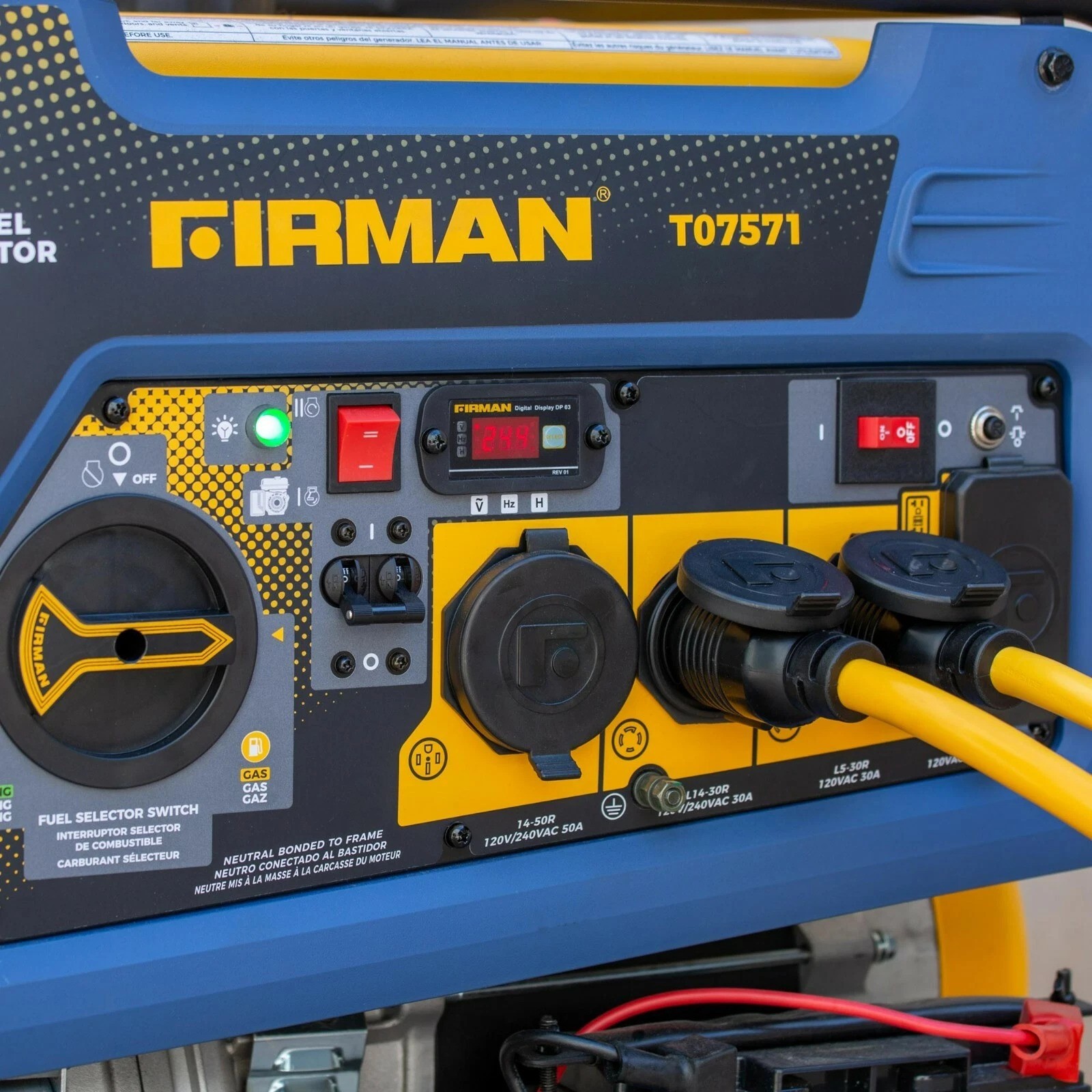 FIRMAN T07571F 9400/7500W Tri Fuel Electric Start Portable Generator 50A