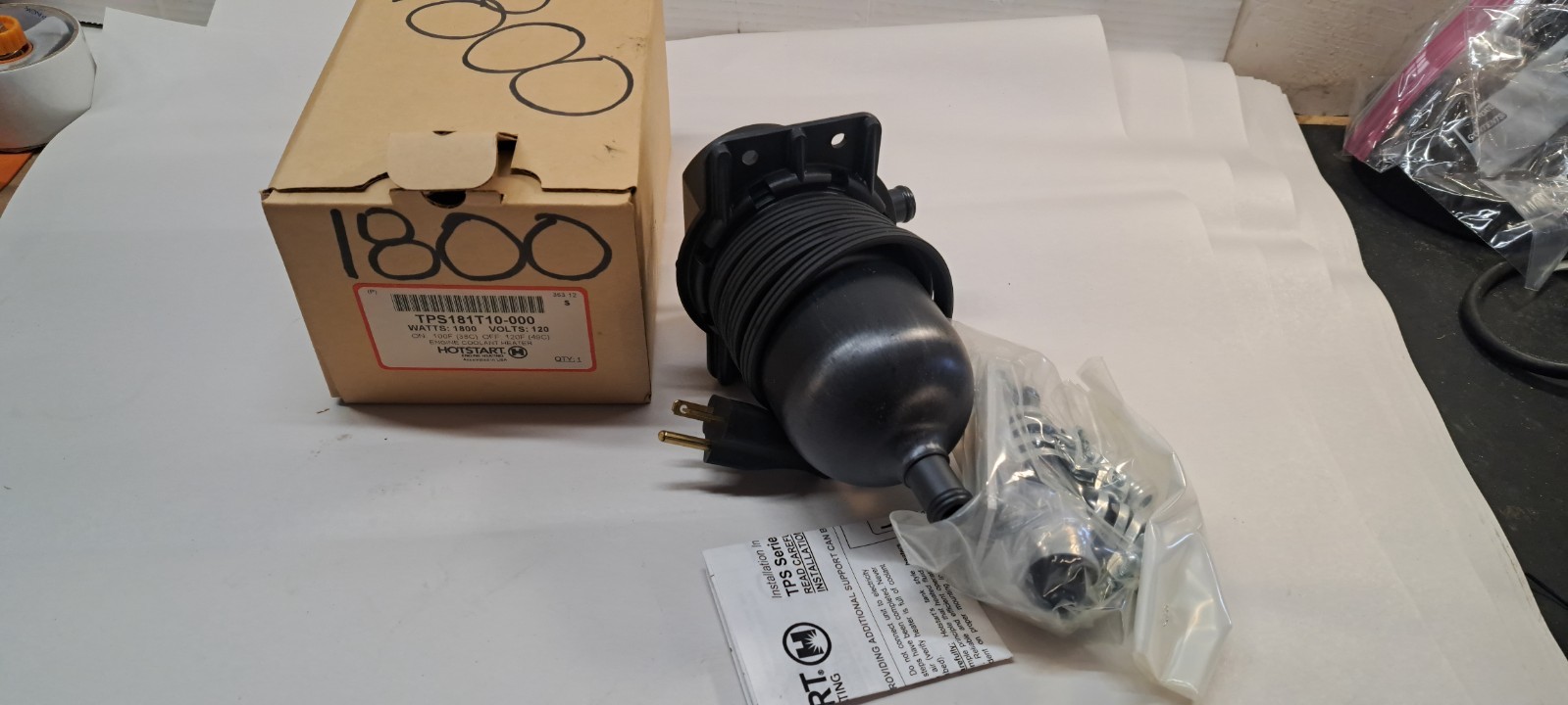 KIM HOTSTART ENGINE HEATER TPS181GT10-000 1800 WATTS 120 VOLTS