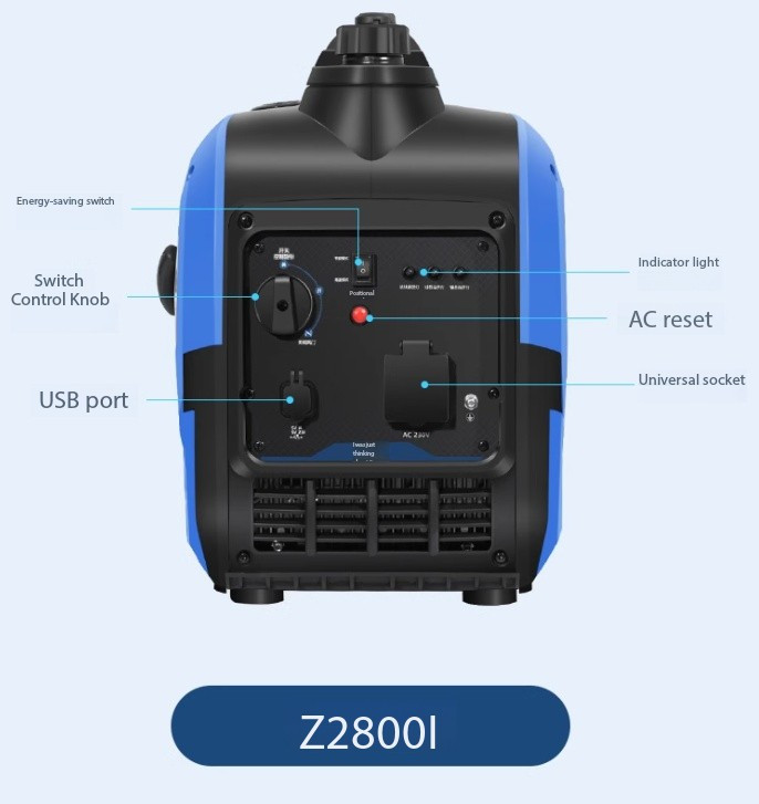 Gasoline Generator 220V Silent Inverter Compact Portable Home & Outdoor Use