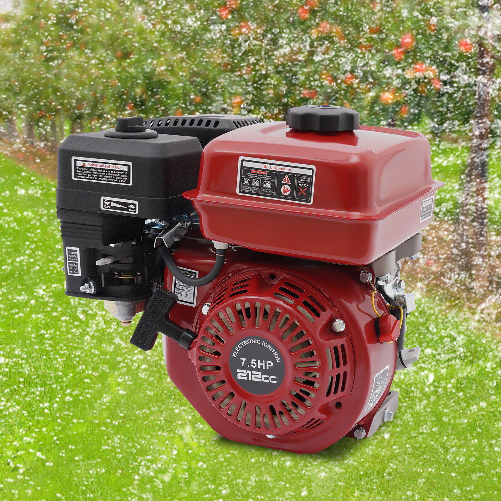 3000W 7.5 HP Motor 4 Stroke Gas Powered Portable Engine Gasoline 36.2*31.3*33cm