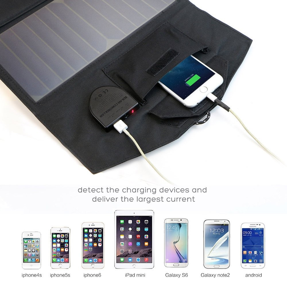 Flexible Foldable Solar Panel 5V 18V Solar Battery Charger 21W for Phone Charger