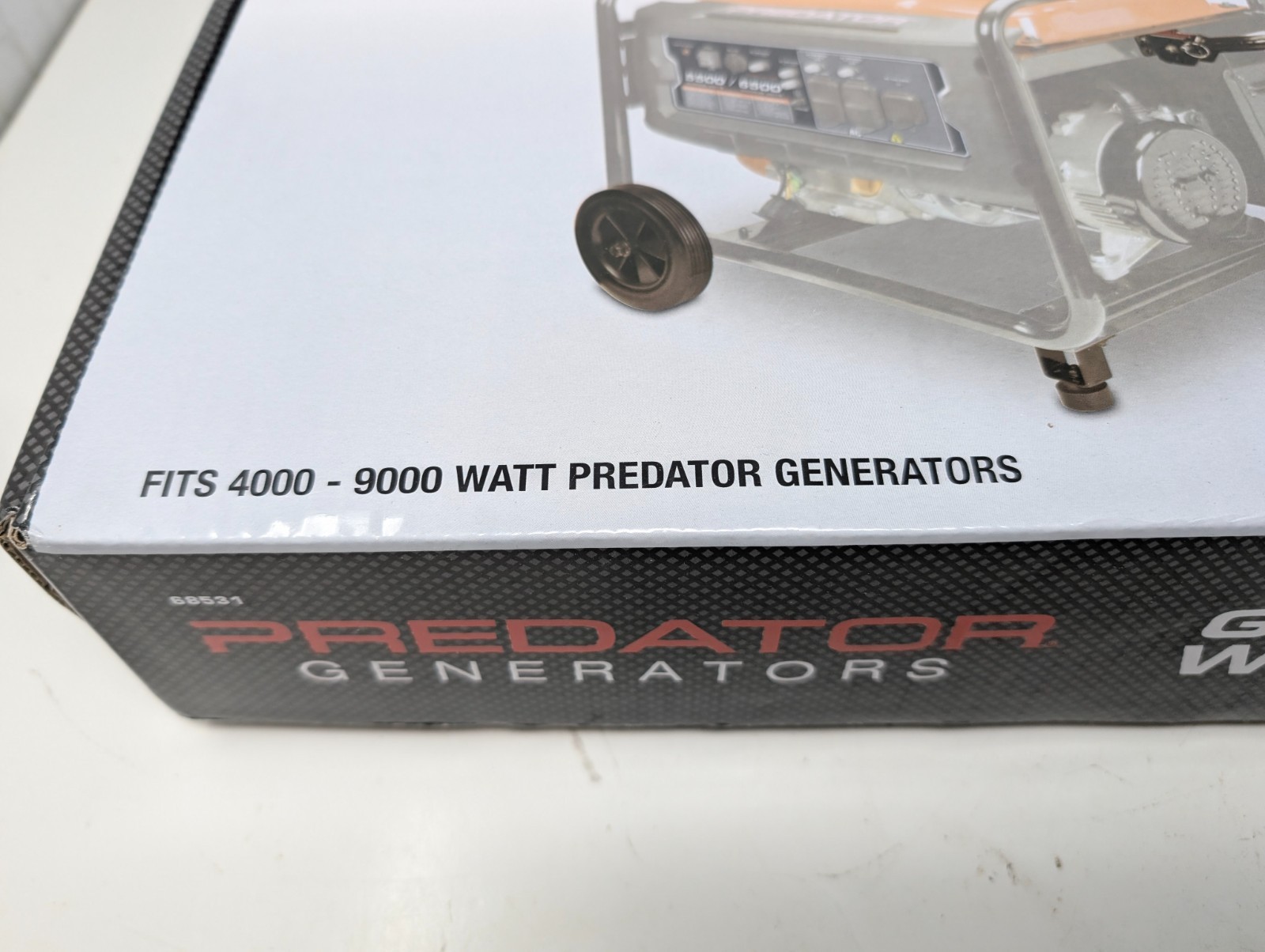 Generator Wheel Kit for Predator Generators ~ 8″ Flat Free Tires Item 68531 (US)