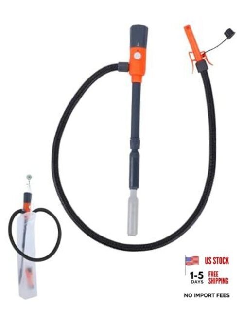 Auto-Stop Portable Power Battery Pump for Gas, 2.8 GPM Fuel Transfer auto-stop