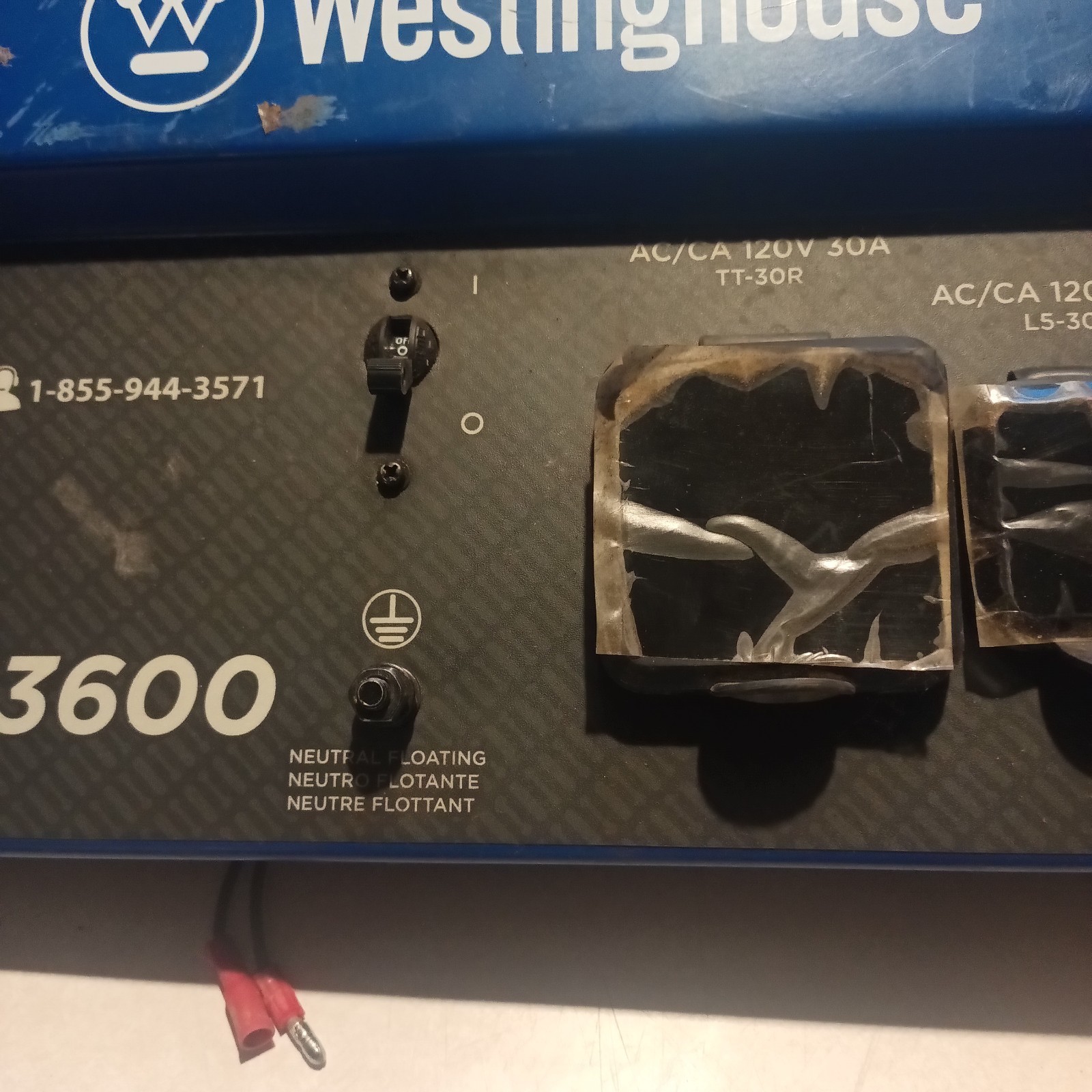 Westinghouse WGen3600V Portable Generator OEM Blue Control Panel Assembly 130519