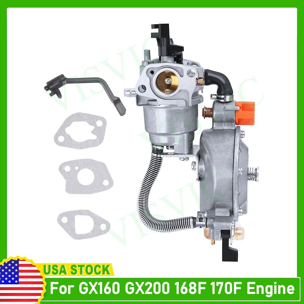 170F New Dual Fuel Carburetor GX200 LPG Conversion Kit for Generator Propane USA