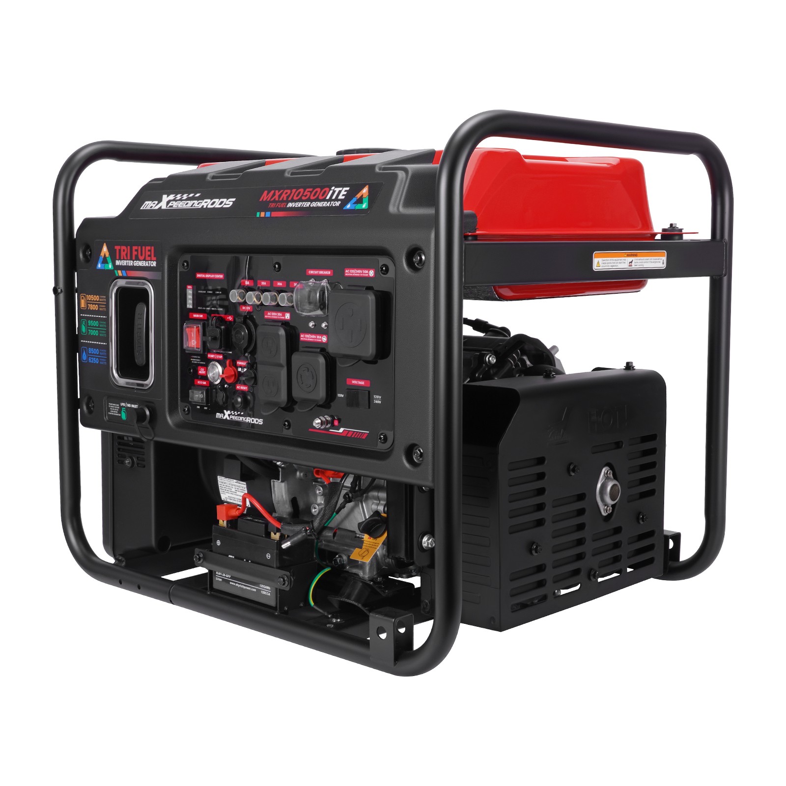 Tri-Fuel Inverter Generator 120/240V 9500W LPG Peak for Wedding Garden Party