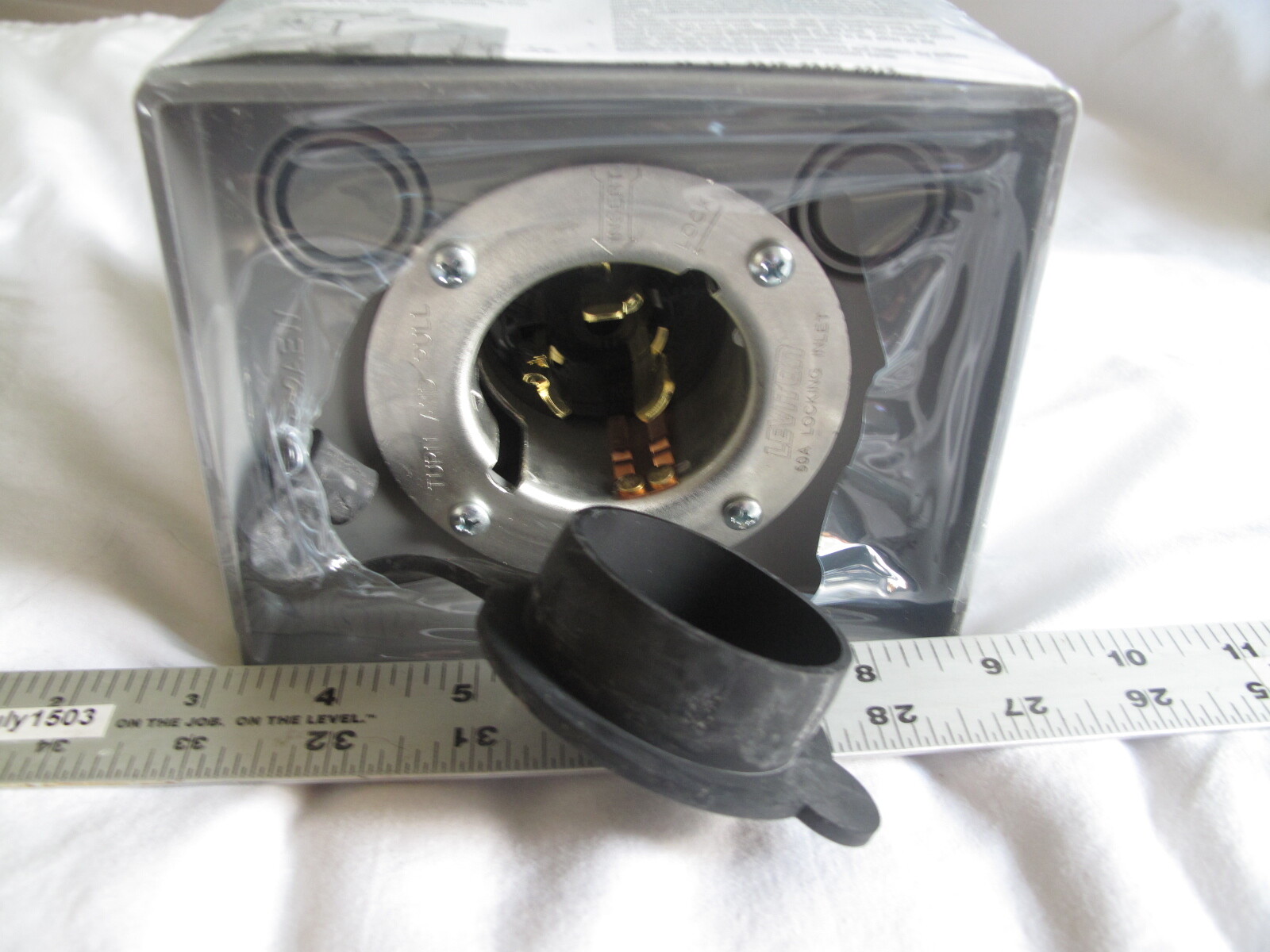 (1) NEW Generac 6338 50 Amp Outdoor Power Inlet Box Plastic CS6365 3R 125/250V