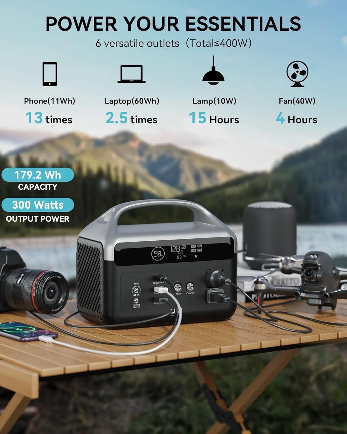 Fast Charging Portable Power Station Mini Generator for Camping Outdoors Hunting