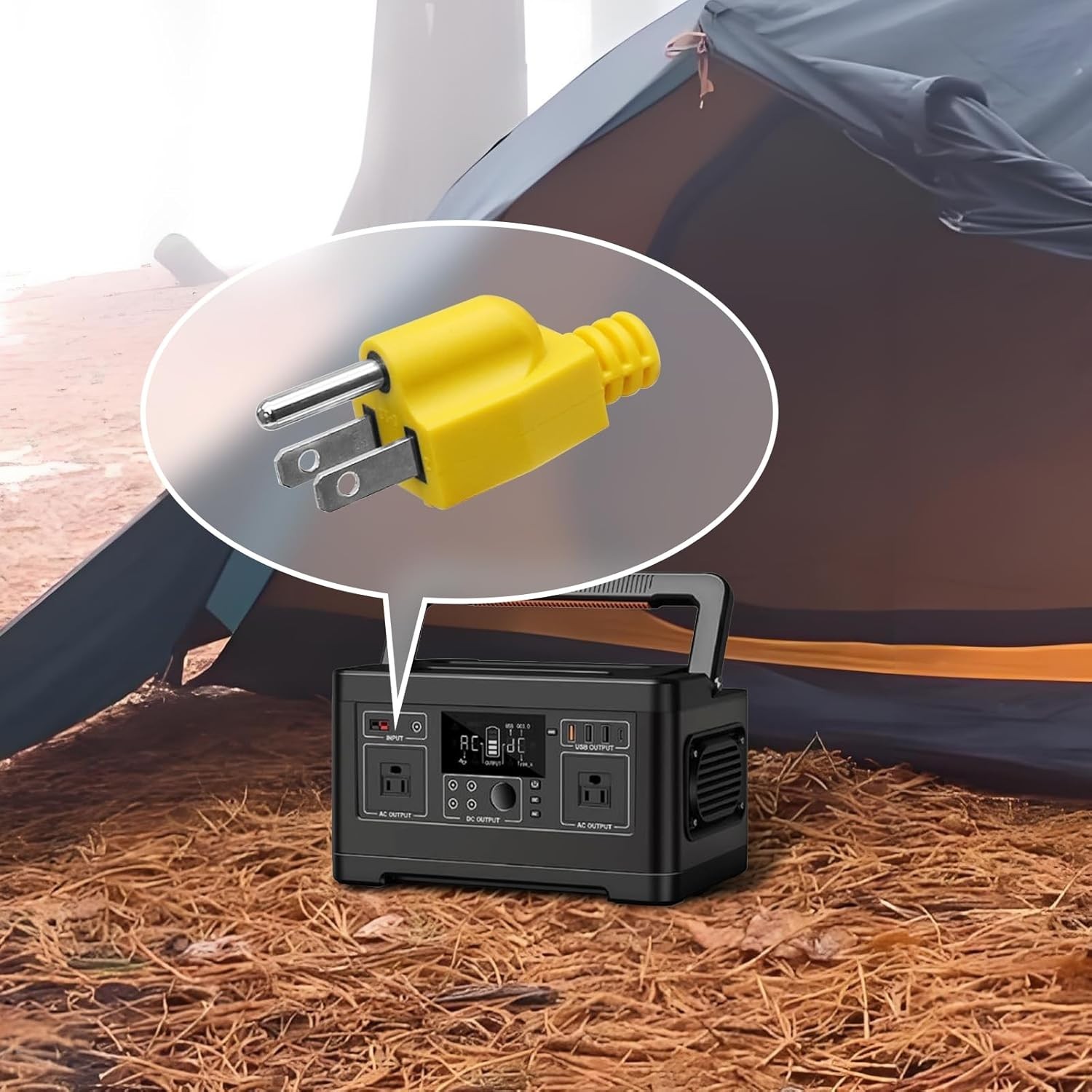 Compact and Sturdy Yellow Neutral Ground Bonding Plug – Essential for Generators