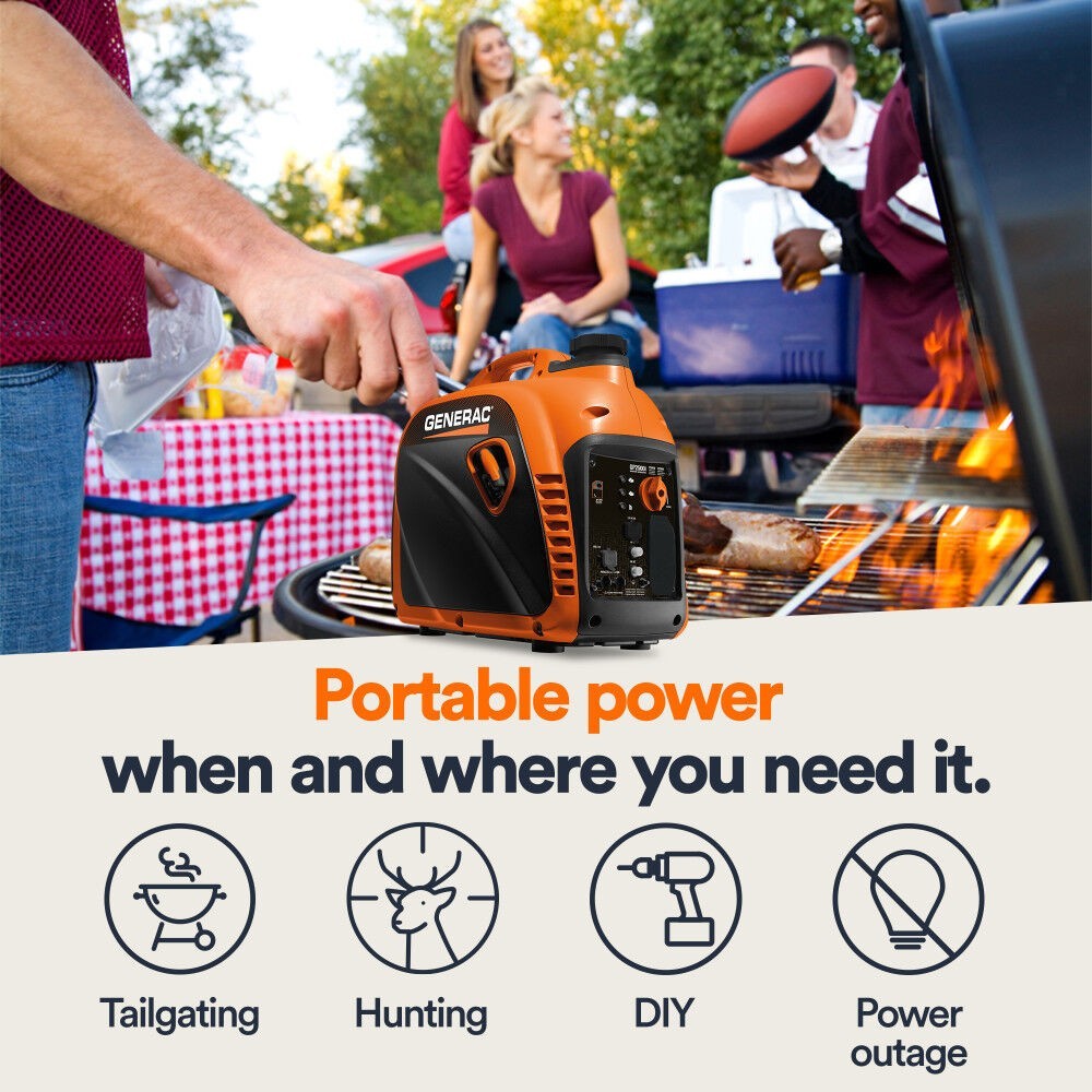Generac 2,500-Watt Gas-Powered Portable Generator CO Sense Technology 8251-2