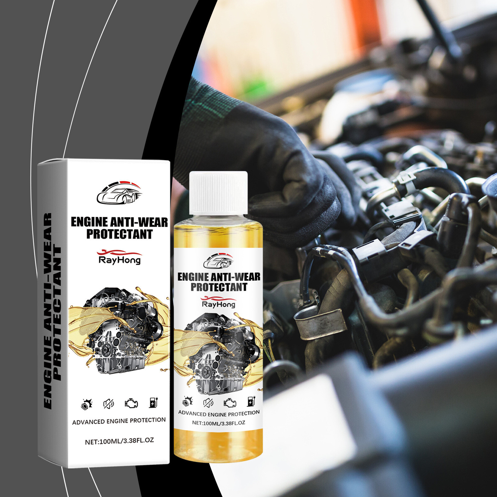 2Pcs Anti-Wear Engine Treatment Oil Additive Highly Effective Engine Protectant