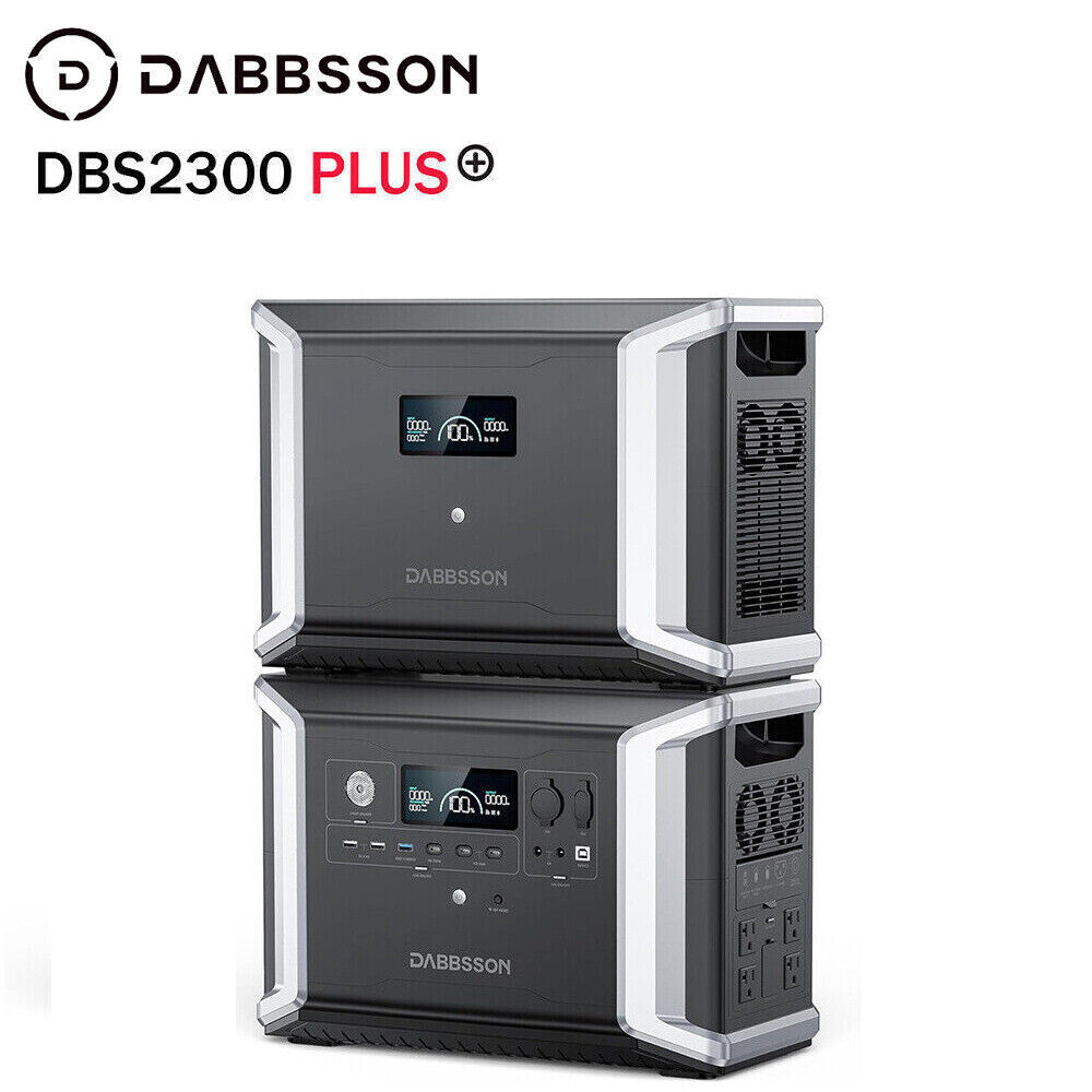 Dabbsson 5.33 kWh LFP Power Station DBS2300 Plus＆DBS3000 Fast Charging Generator