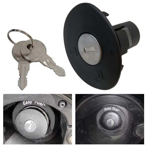 8U5Z9C268B Black Locking Gas Fuel Tank Cover Plug Cap with 2 Keys For Ford