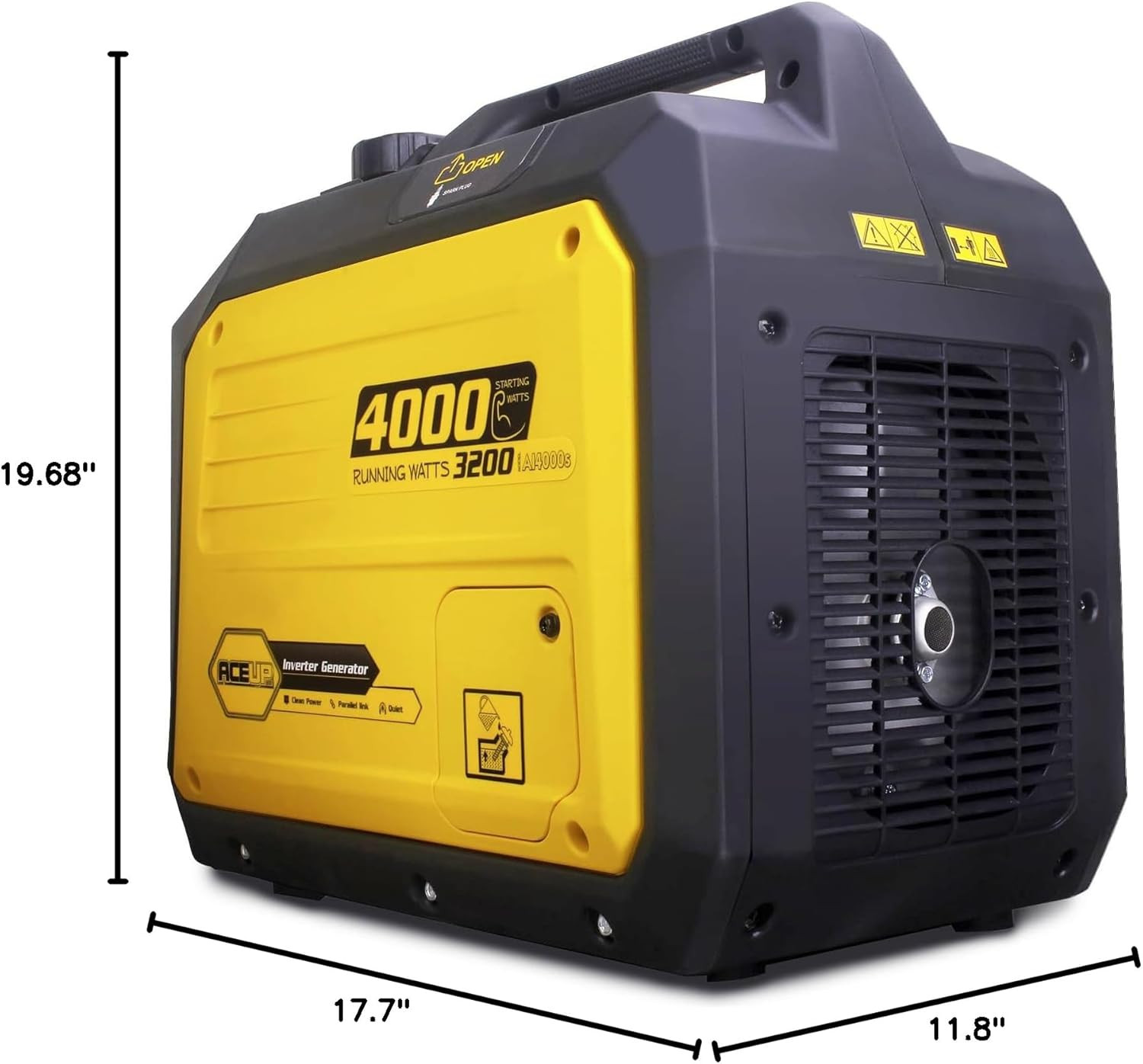 4000 Watt Inverter Generator Portable 149Cc, Gas Powered Generator Quiet for Hom
