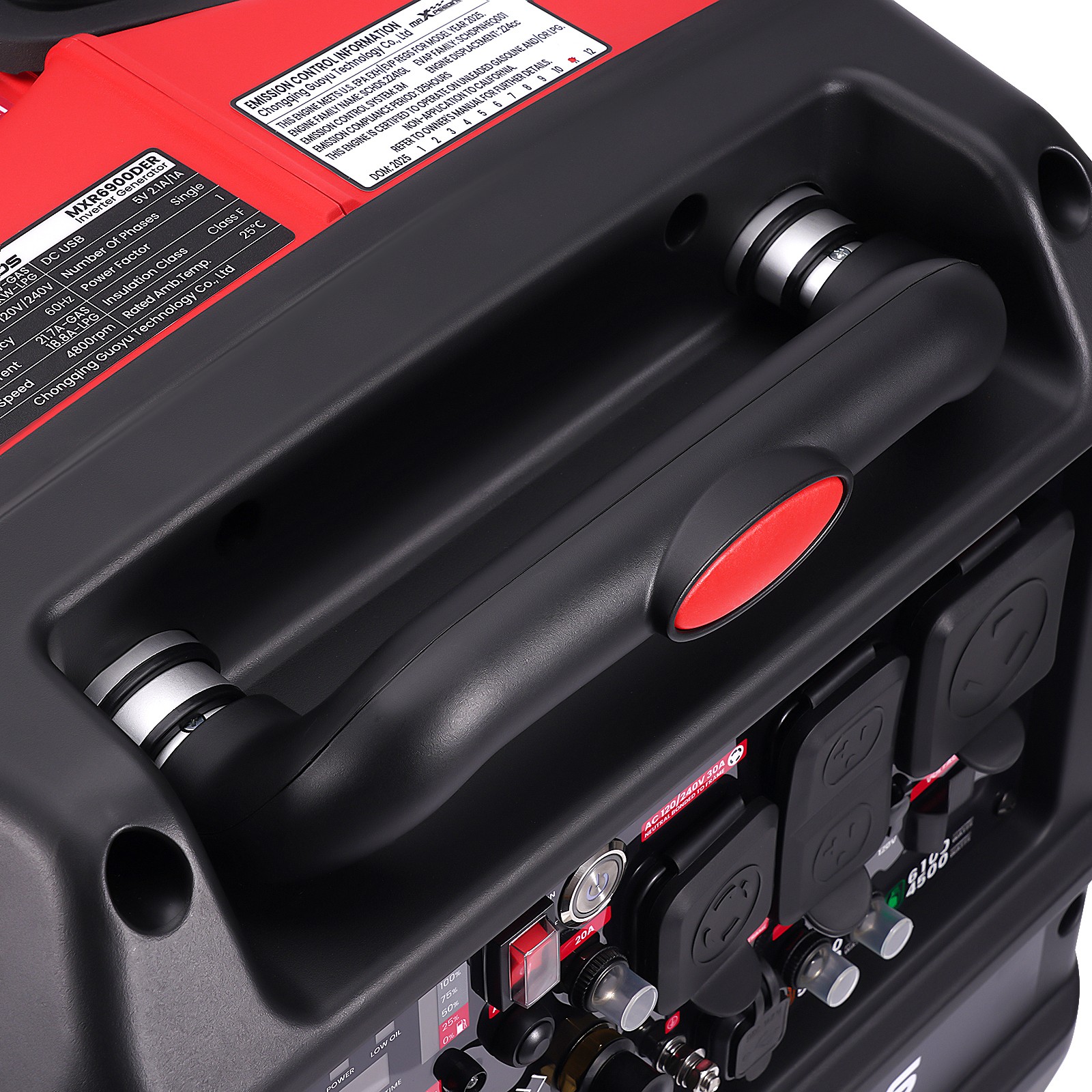 Dual Fuel (Gas/LPG) & 120/240V – 6900W Peak Power for Construction & Home Use
