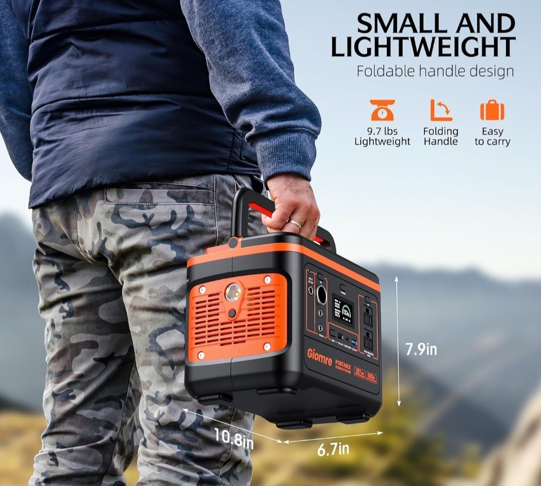 297Wh Portable Power Station 600W Pure Sine Wave Backup Battery Generator NEW
