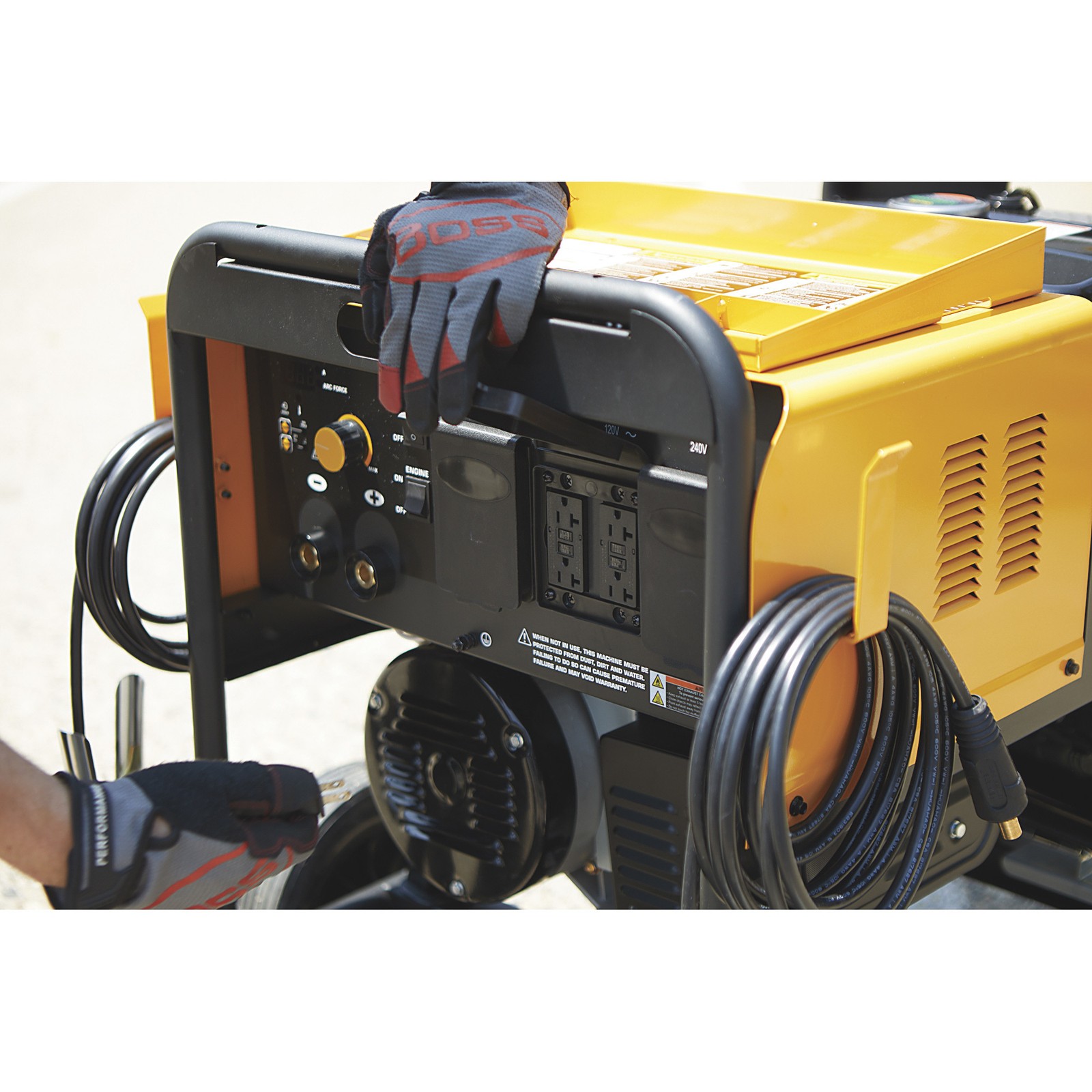 Klutch 6000 Watt Dual-Voltage Engine-Driven Inverter DC Arc Welder/AC Generator
