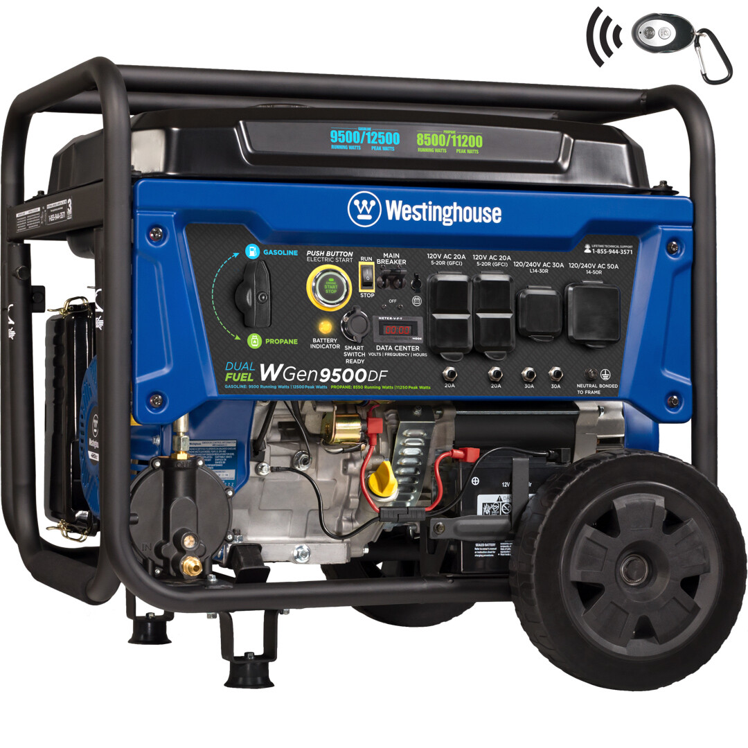 Westinghouse Open Box WGen9500DF Dual Fuel Portable Generator