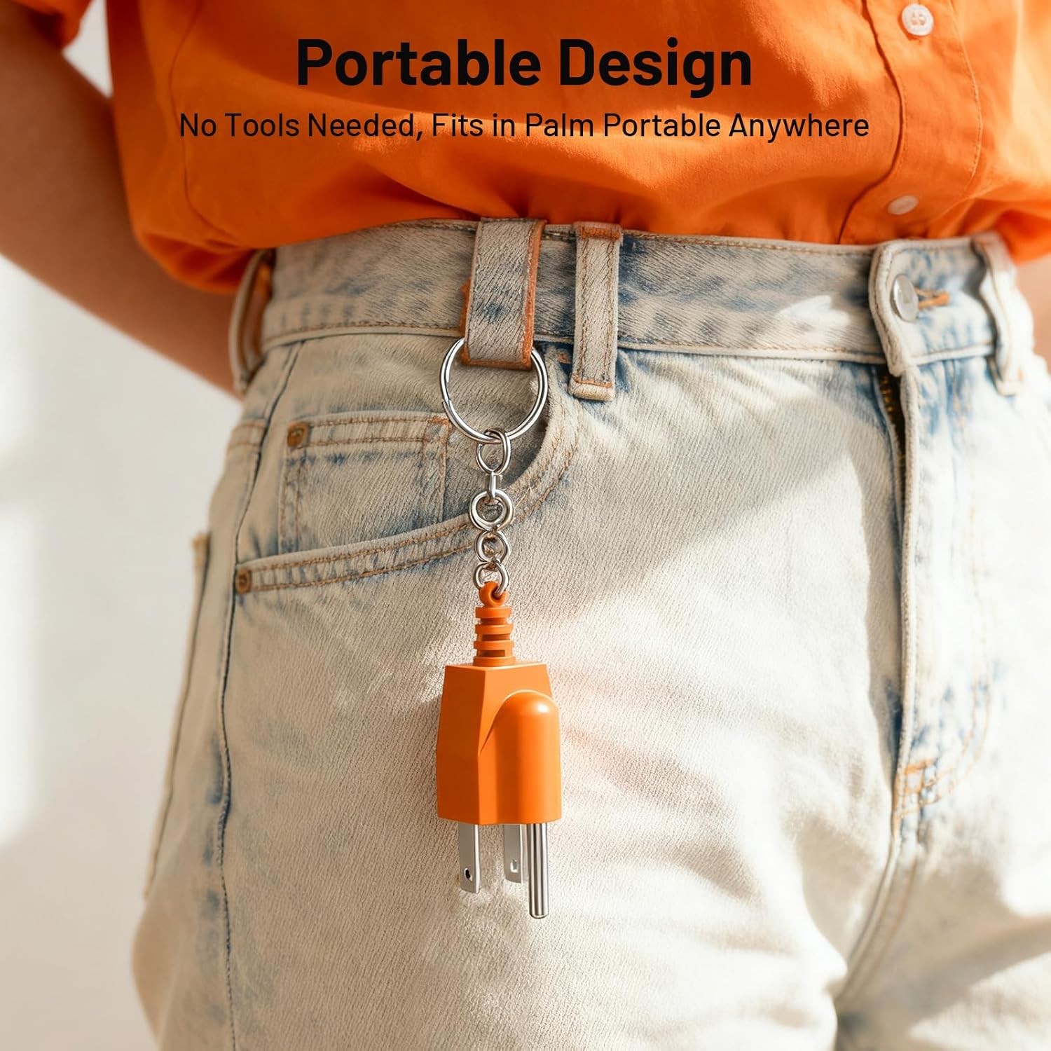 Generator Grounding Plug with Keychain – Portable Neutral Ground Bonding Adapter