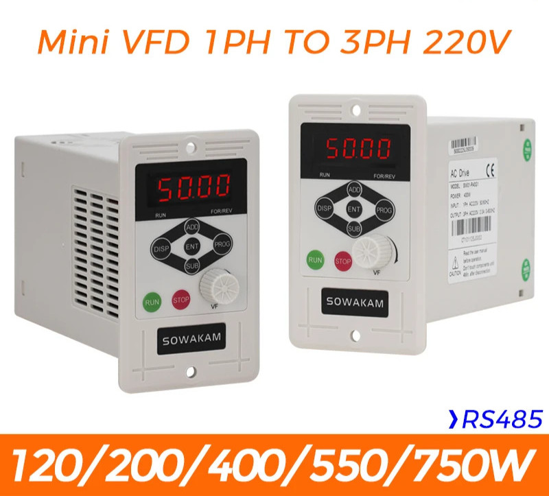 Motor Speed Controller Mini VFD 220V 1ph to 3ph AC Inverter CNC Spindle Router