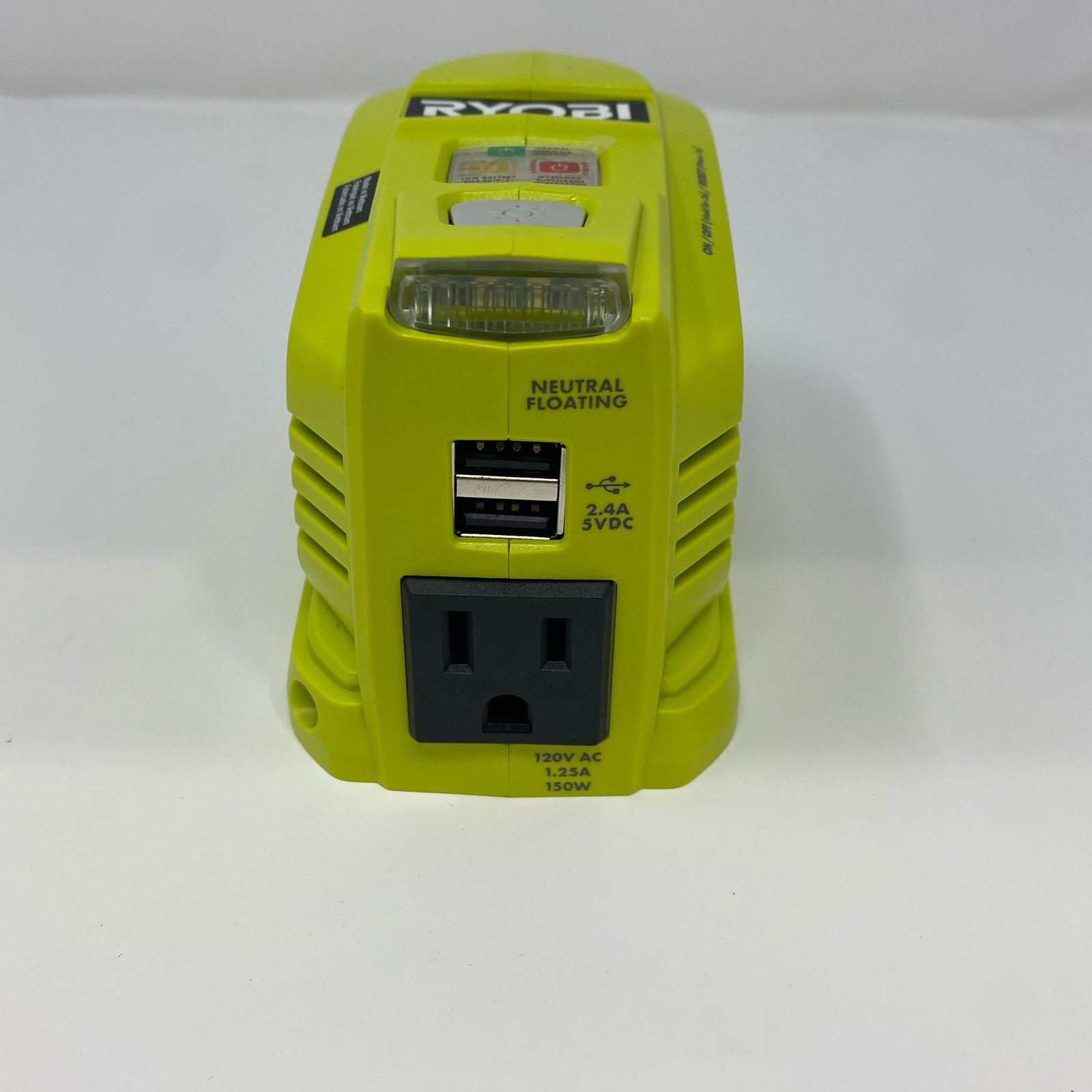 RYOBI ONE+ 18V 150W Power Source/Inverter RYi150BG Green/Gray